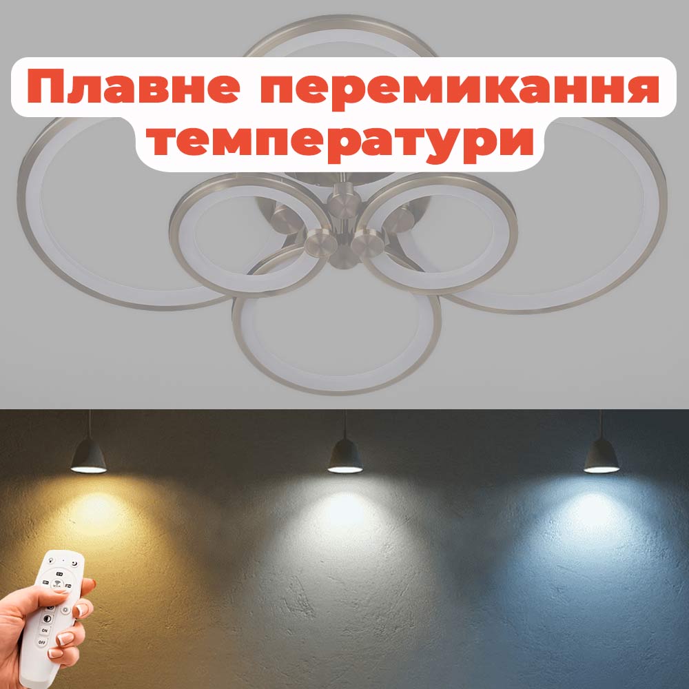 Изображение люстры LED SVET SL-5332/2+2+2 AB 192W DIMMER 3000-6000 H130*L780*W570 бронза